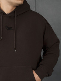 Bluza Staff dark brown logo oversize