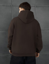 Bluza Staff dark brown logo oversize