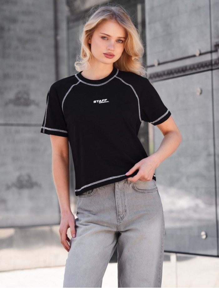 Koszulka Staff te logo black reglan