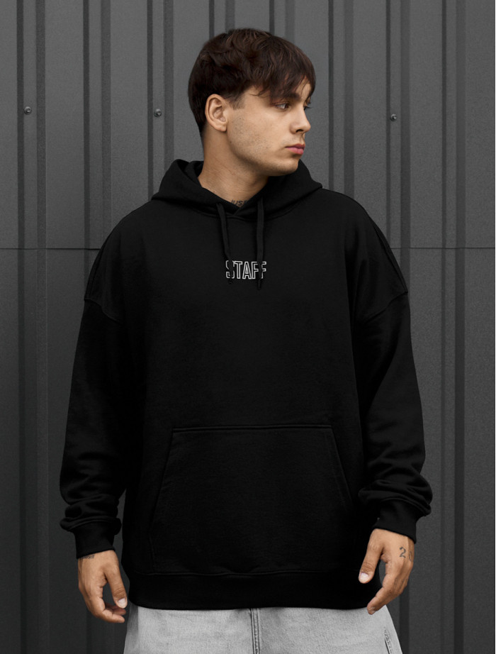 Bluza logo black oversize reflective