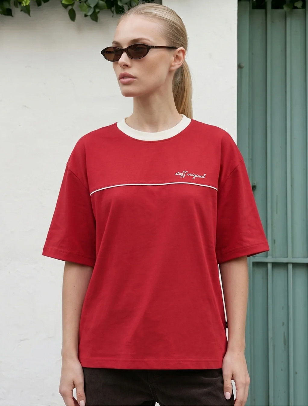 Koszulka Staff ad red original oversize