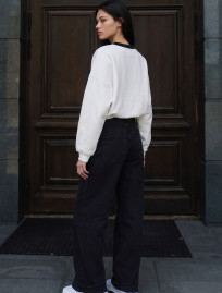 Bluza Staff vio white oversize fleece