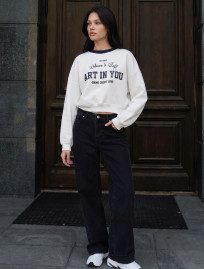 Bluza Staff vio white oversize fleece