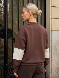 Olimpijka Staff mok brown & milk oversize fleece