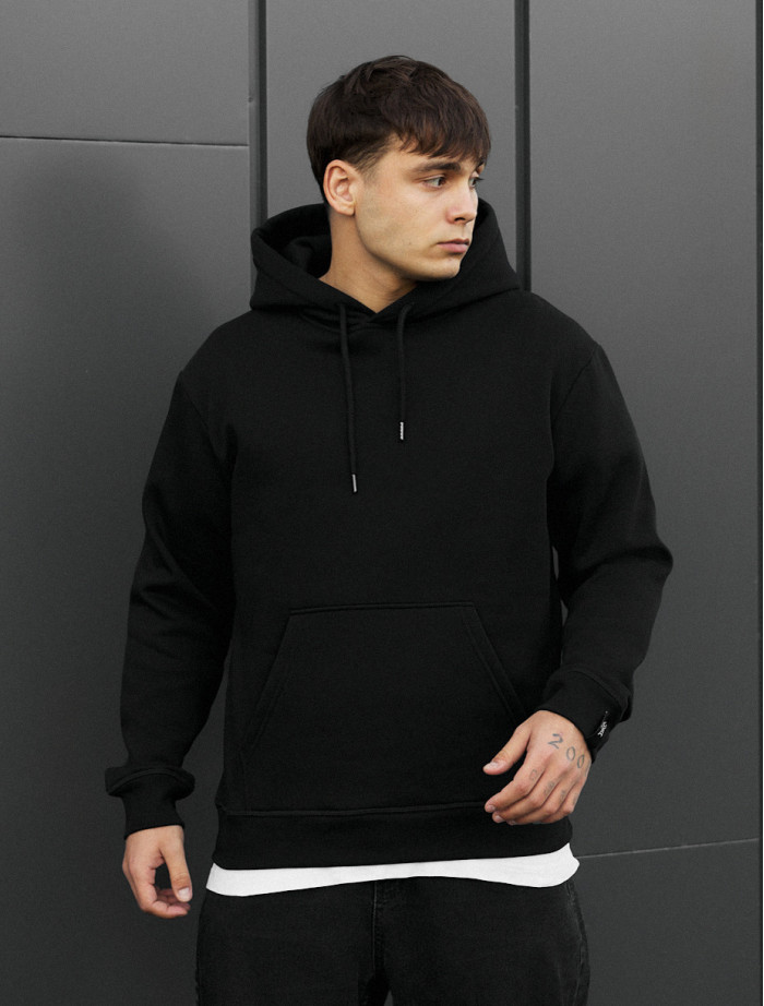Bluza z kapturem Staff black basic fleece