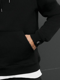 Bluza z kapturem Staff black basic fleece