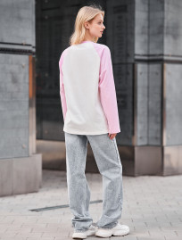 Longsleeve Staff ves white & pink