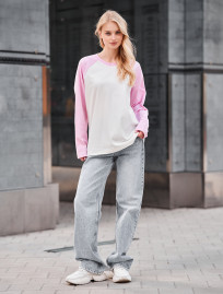 Longsleeve Staff ves white & pink