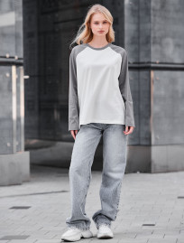 Longsleeve Staff ves white & gray