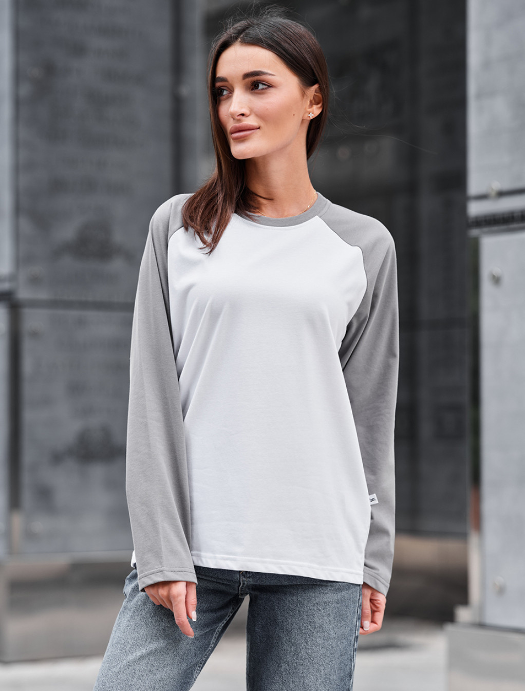 Longsleeve Staff ves white & gray