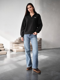 Olimpijka Staff di black logo oversize fleece