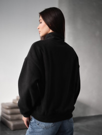 Olimpijka Staff di black logo oversize fleece