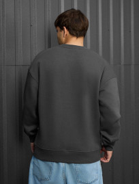 Bluza Staff dark gray oversize fleece