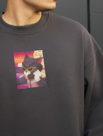 Bluza Staff busy cat oversize fleece