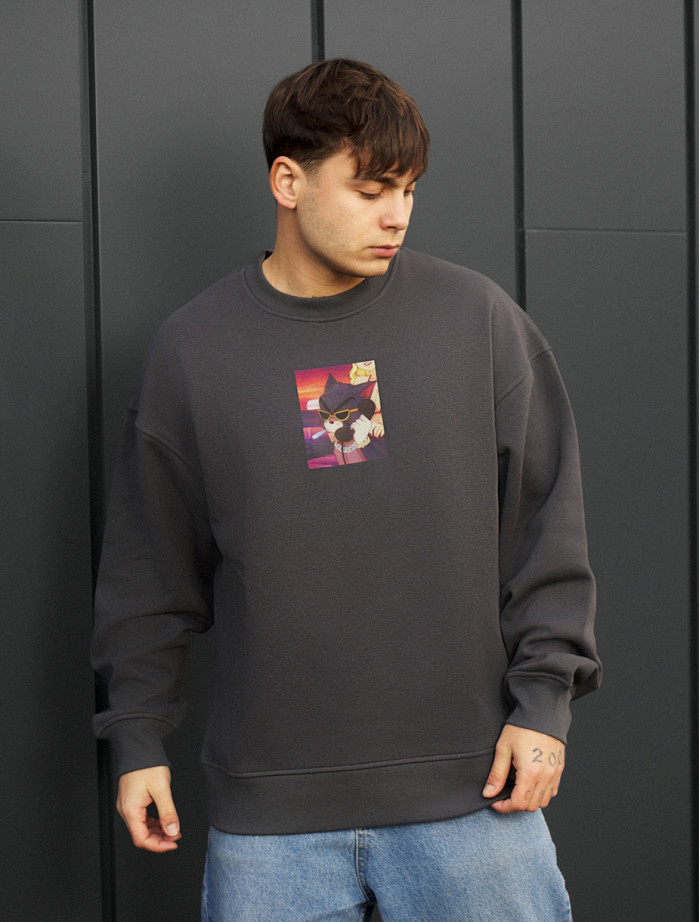 Bluza Staff busy cat oversize fleece