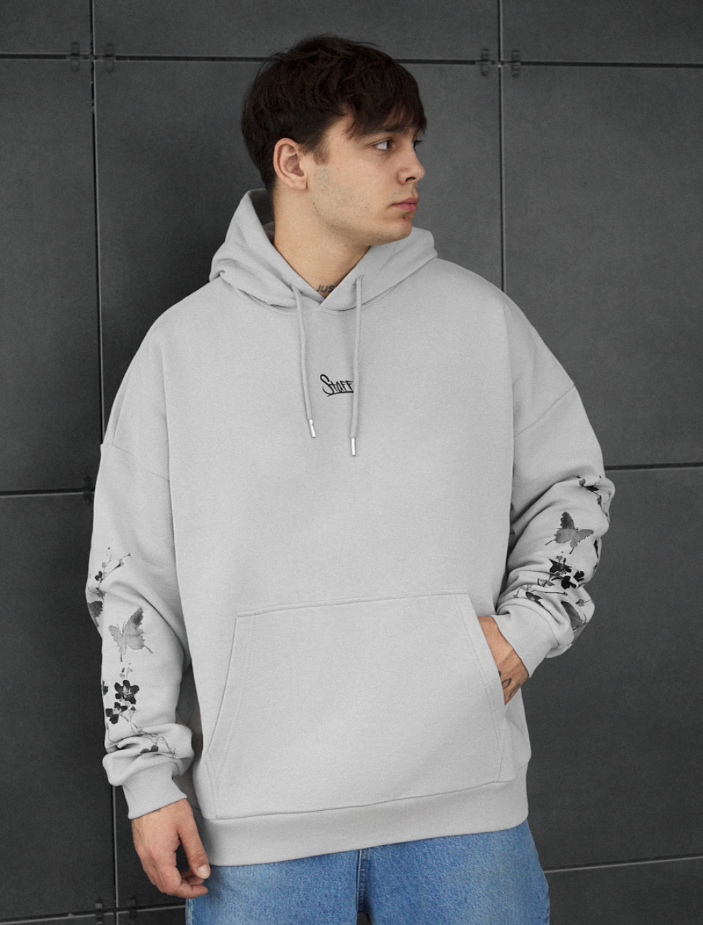 Bluza Staff logo & butterfly oversize