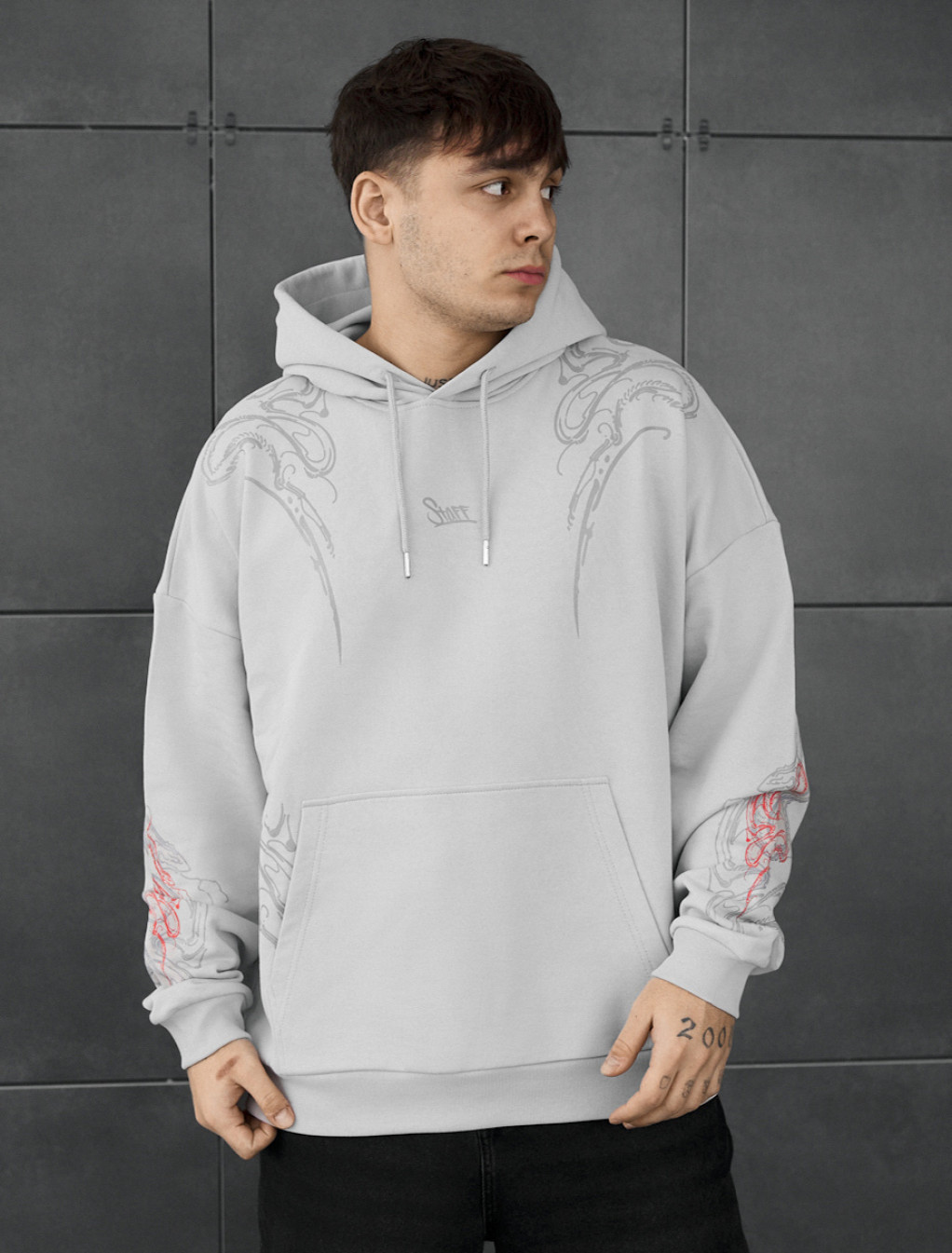 Bluza Staff logo & snake oversize