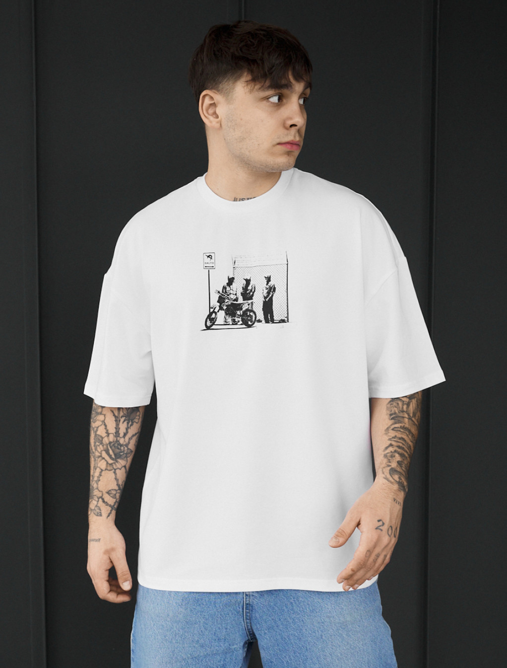 Koszulka Staff moto oversize