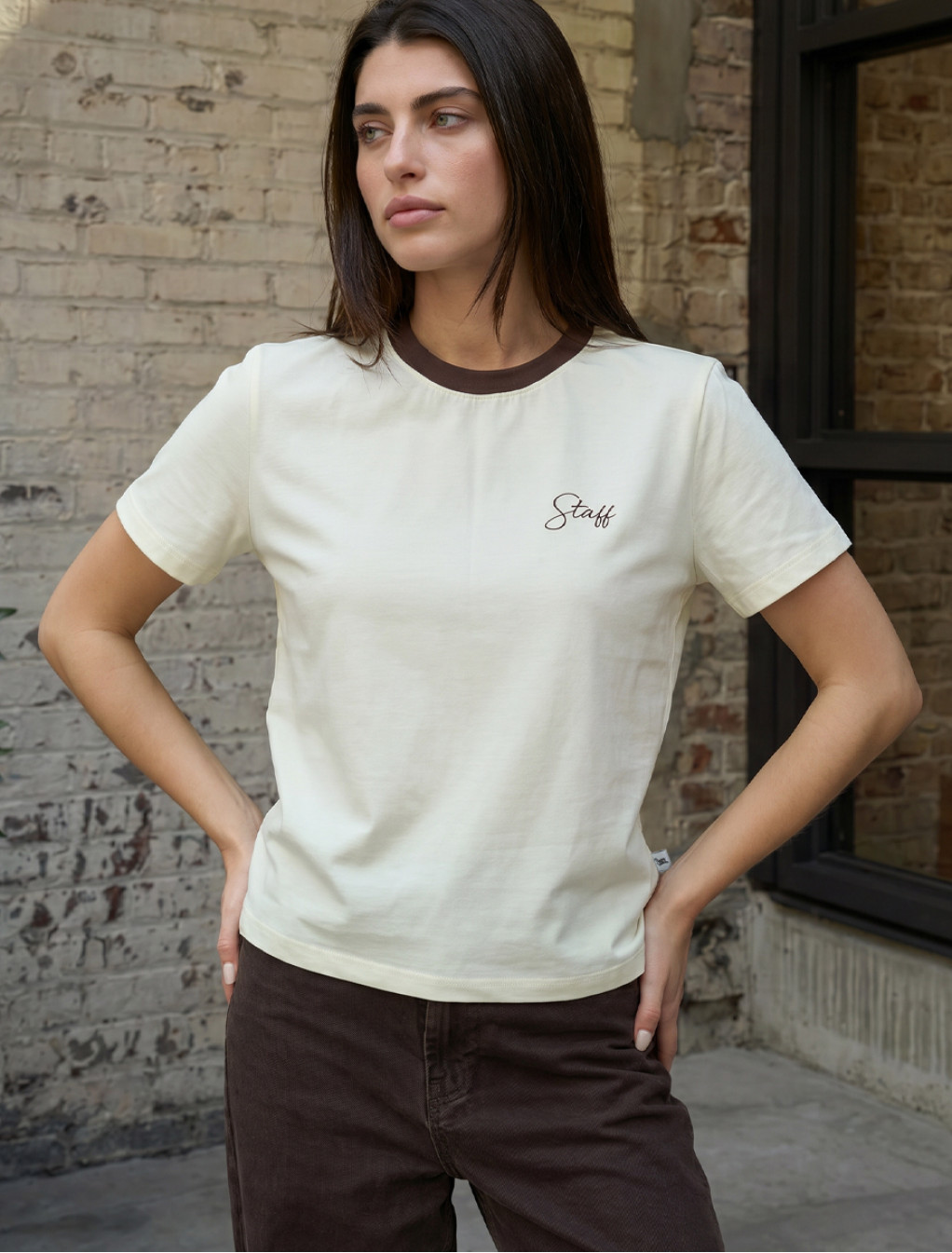Koszulka Staff milk & brown logo