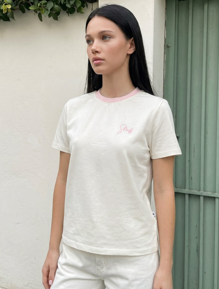 Koszulka Staff white & powder logo