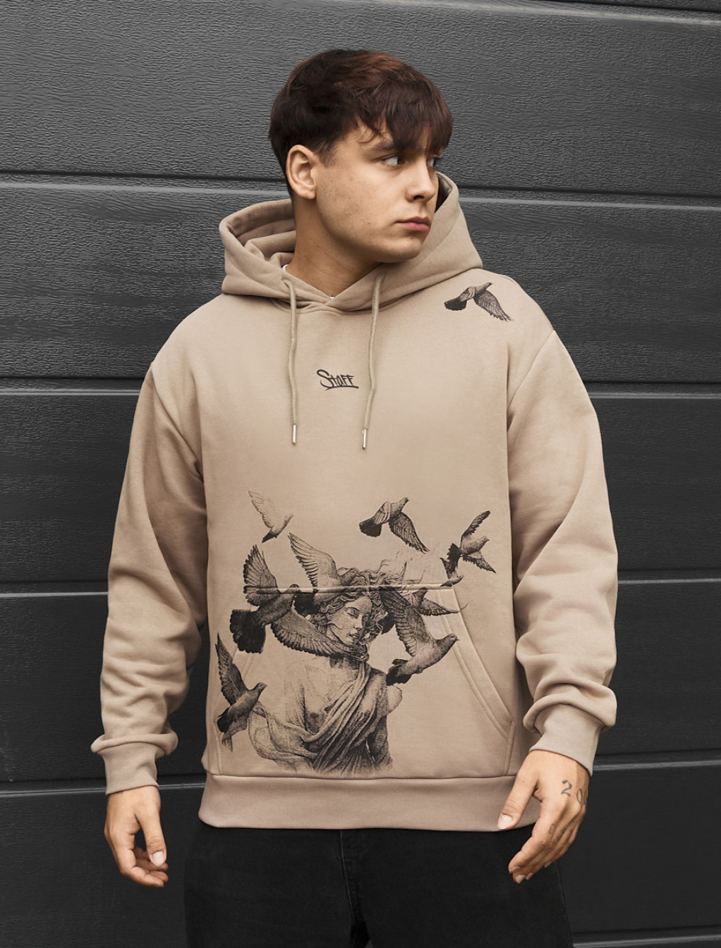 Bluza Staff angels & doves logo oversize fleece
