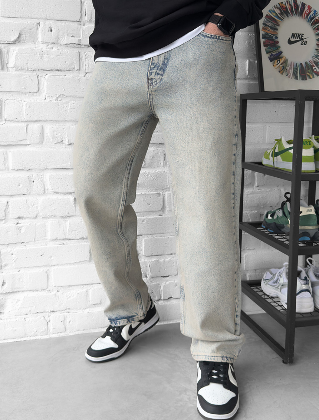 Dżinsy Staff 9671 blue gray baggy