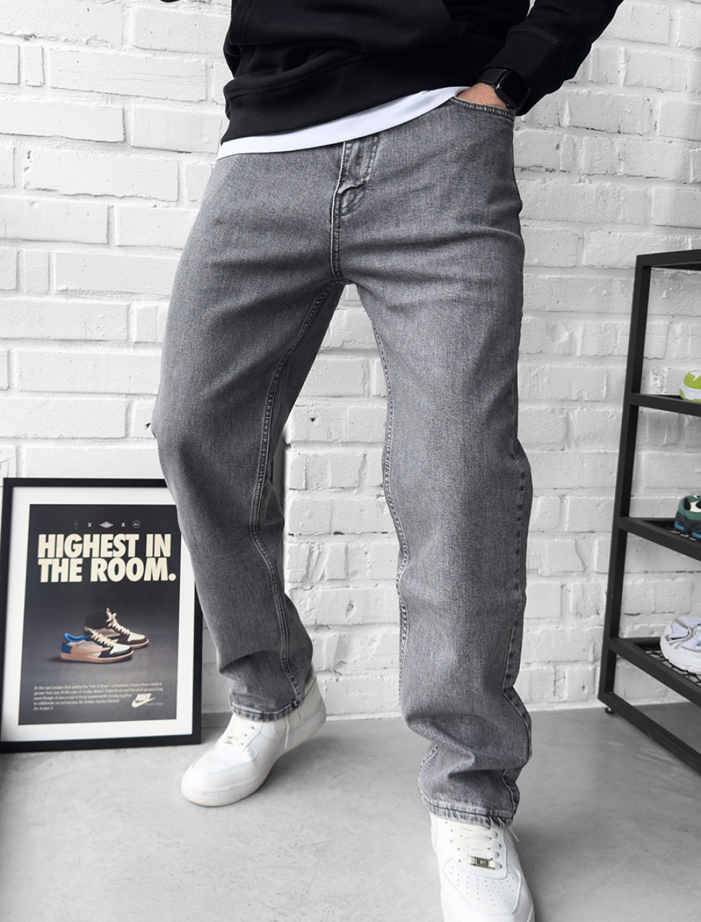 Dżinsy Staff 9671 gray baggy
