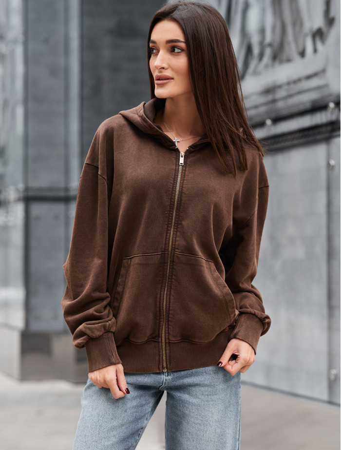 Bluza Staff de brown oversize