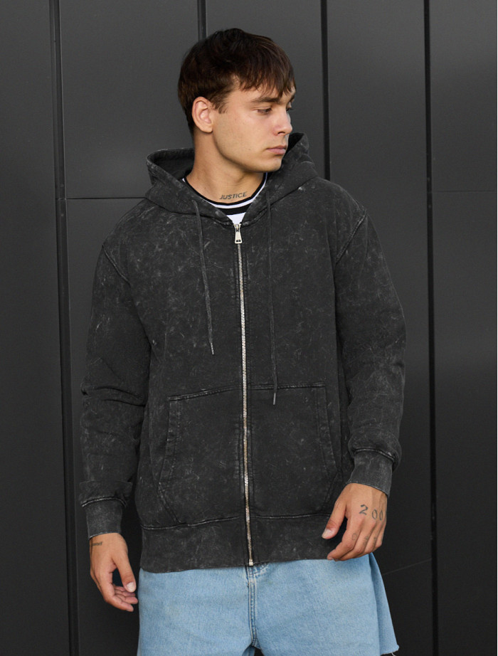 Bluza z kapturem Staff va dark gray oversize