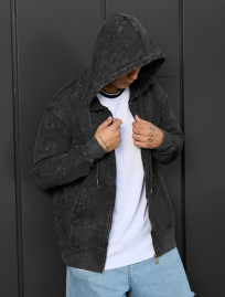 Bluza z kapturem Staff va dark gray oversize