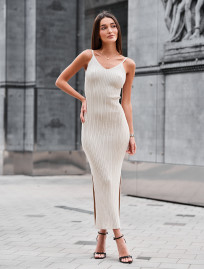 Sukienka dzianinowa Staff fil light beige
