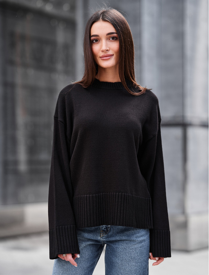 Sweter Staff oli black oversize