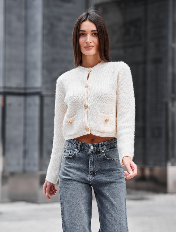 Dzianinowy kardigan Staff ali milk