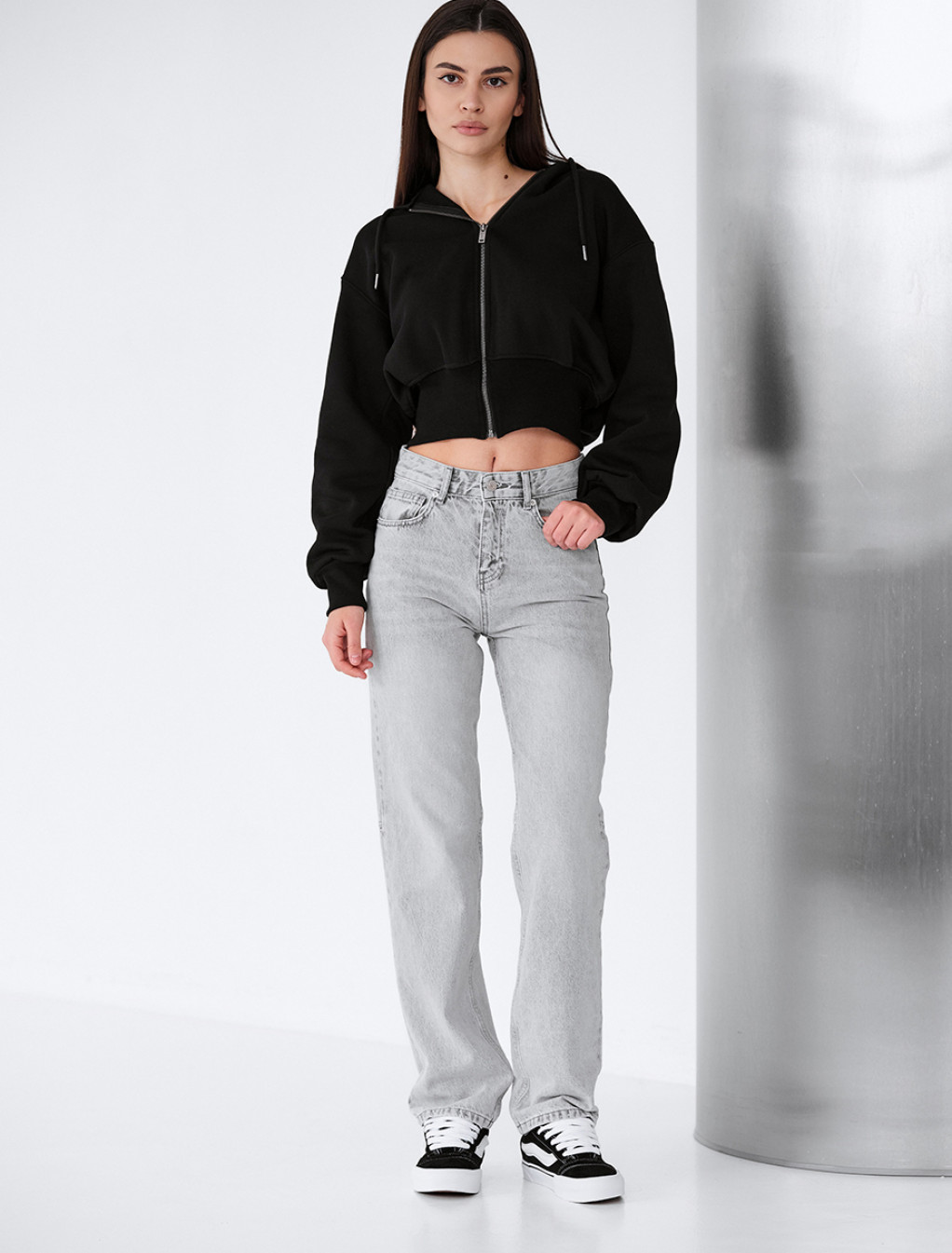 Dżinsy Staff 1 gray mom