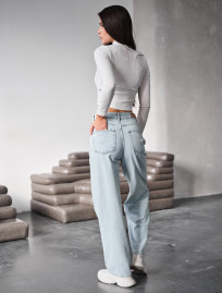 Dżinsy damskie Staff 2 wide-leg light blue