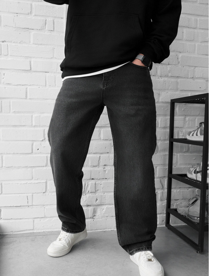 Dżinsy Staff 0908 dark gray baggy