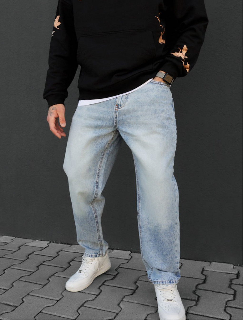 Dżinsy Staff 09 loose fit light blue