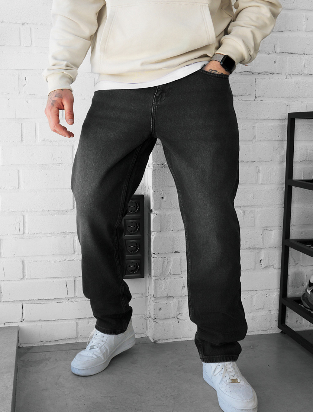 Dżinsy Staff 0941 dark gray slim