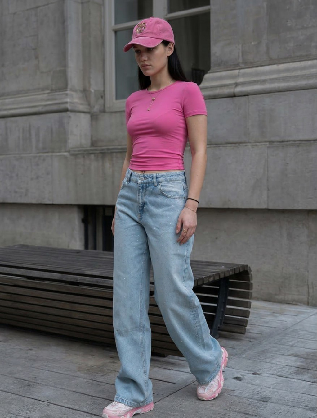 Dżinsy damskie Staff 2511 light blue wide leg