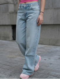 Dżinsy damskie Staff 2511 light blue wide leg