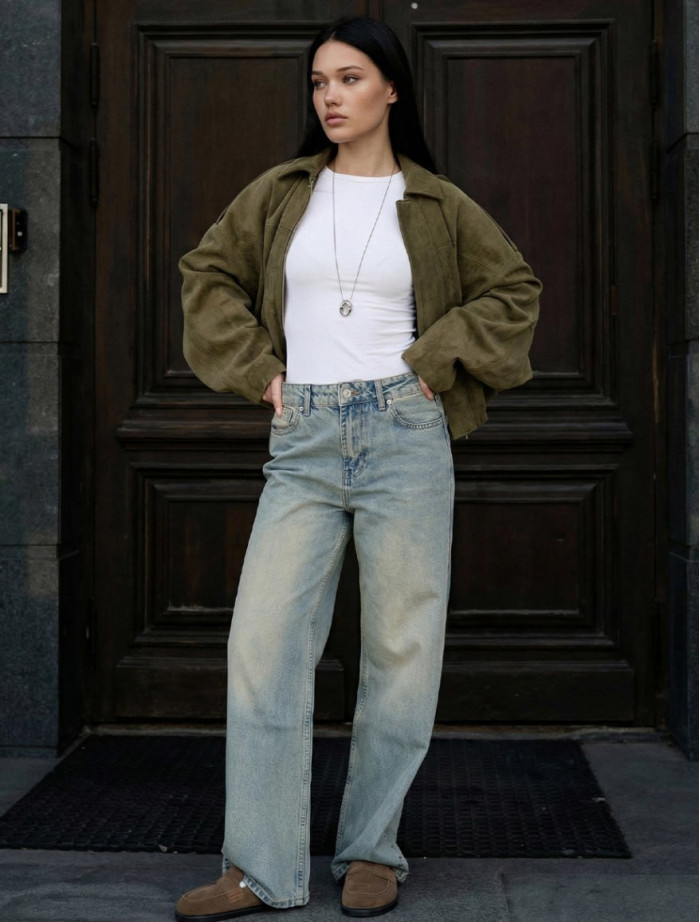 Dżinsy damskie Staff 2511 blue loose fit