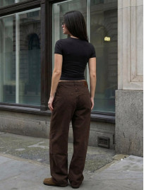 Dżinsy Staff 2 brown wide leg