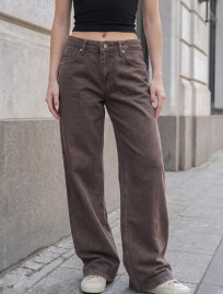 Dżinsy Staff 11 brown wide leg