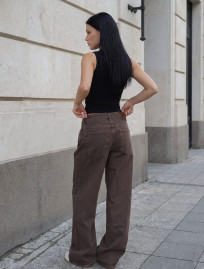 Dżinsy Staff 11 brown wide leg