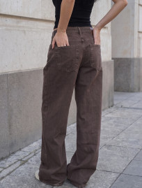 Dżinsy Staff 11 brown wide leg