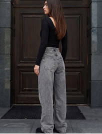 Dżinsy Staff 12 gray wide leg