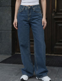 Dżinsy Staff 19 dark blue wide leg