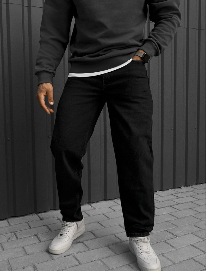Dżinsy Staff 70 loose fit black