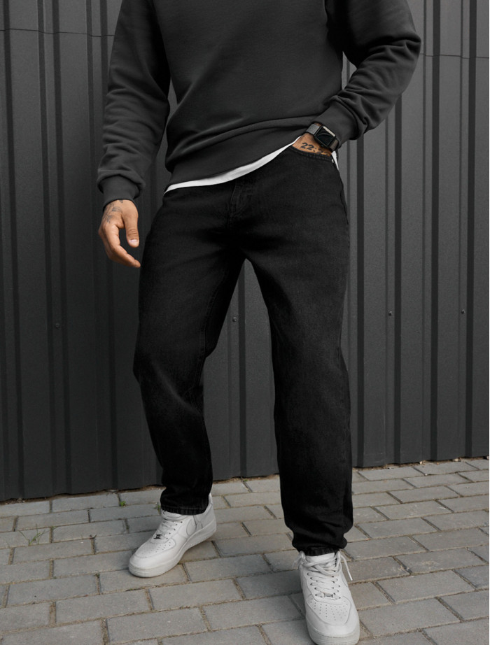 Dżinsy Staff  loose fit black