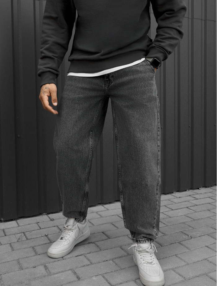 Dżinsy Staff dark gray boyfriend